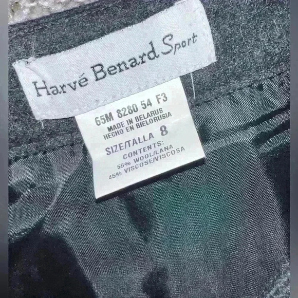 Harve Benard Wool Blend  Suit  Jacket Sz 8 With Skirt Collar Button Down Office - Picture 4 of 8